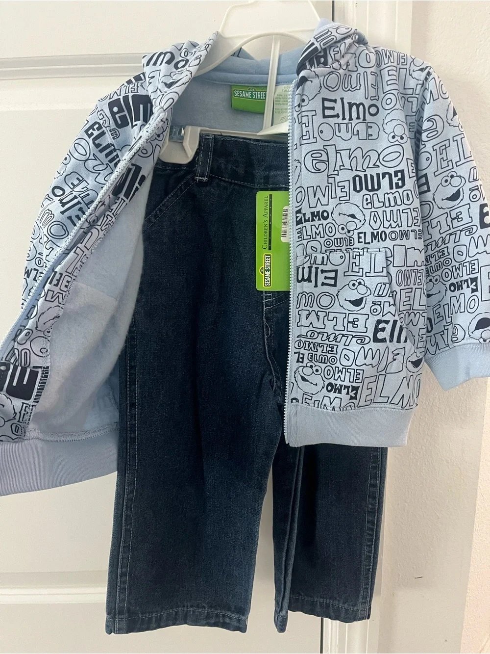 NWT 2009 Sesame Street Elmo Jacket and Jeans Set (24m)
